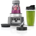 Ninja SS100C, créateur de bols de smoothie Foodi et extracteur de nutriments avec Auto-iQ, 1100W, argent (version canadienne), petit