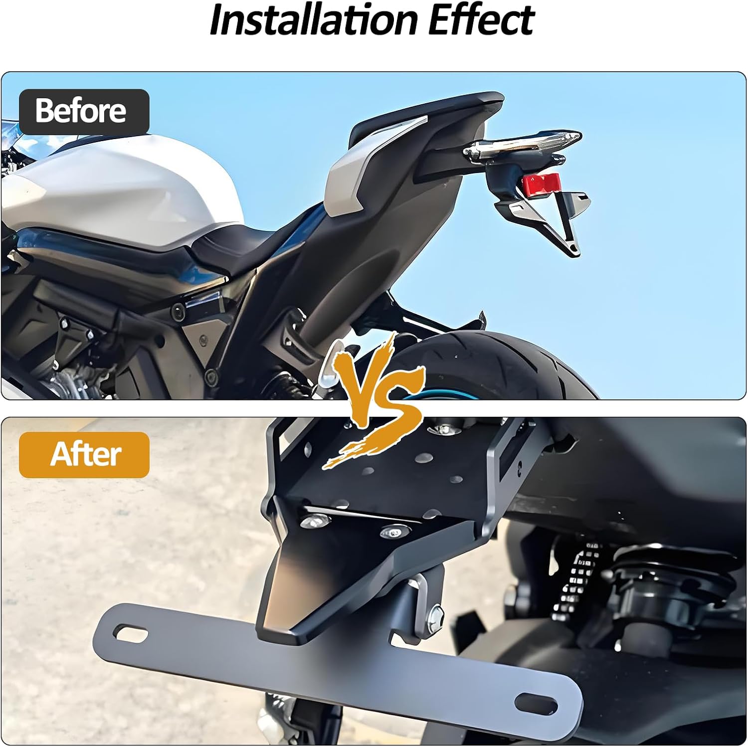 Motorcycle Tidy Tail Fender Eliminator License Plate Bracket Holder Compatible with CFMOTO 675SR 675SRR 675 SR 675SR-R 675SS 2024 2025