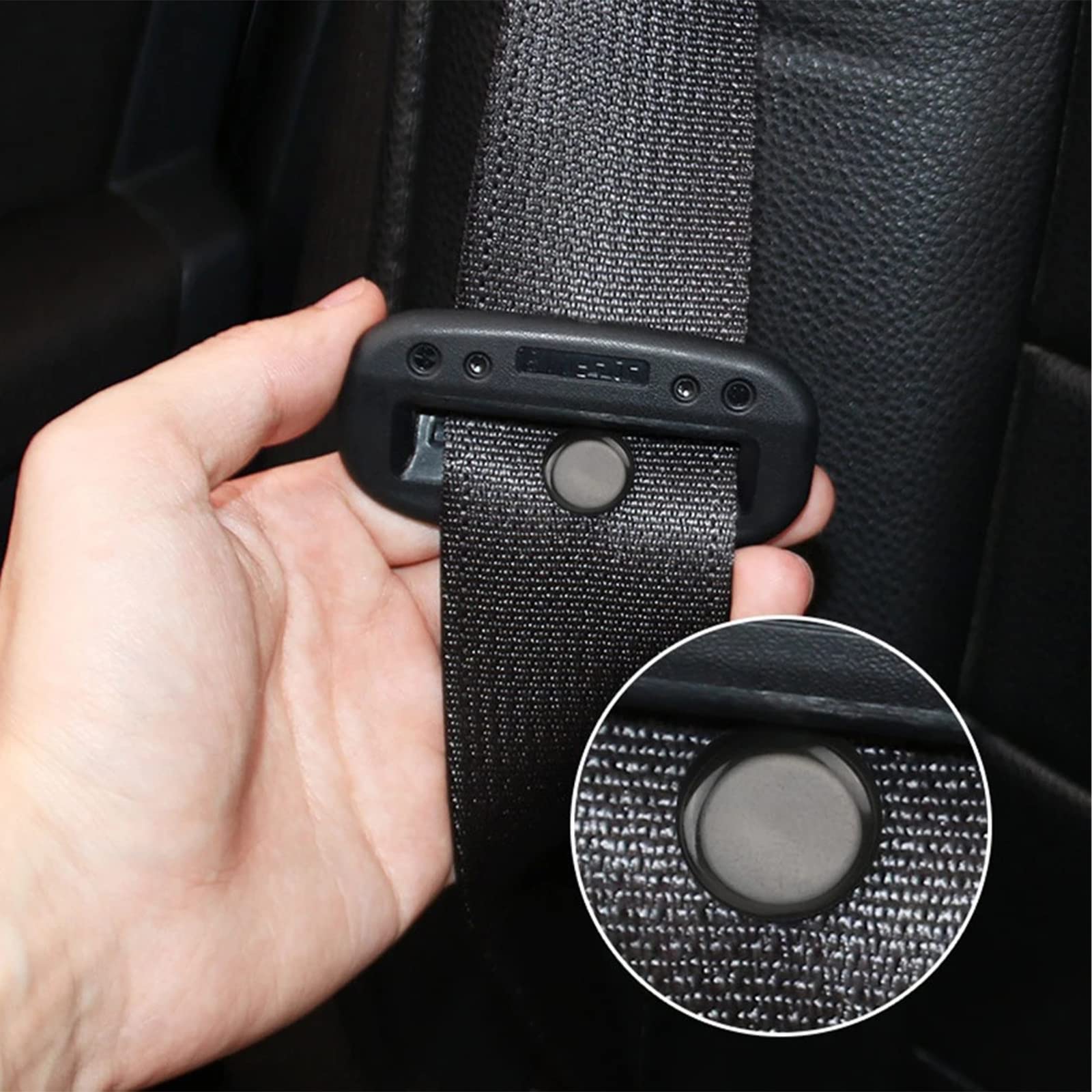 Bottoni Cintura di Sicurezza Auto, Clip Ferma Cintura, Plastica Pulsante Arresto Fibbia Tappo, Con 1 Awl Manico Legno (15 Paia)