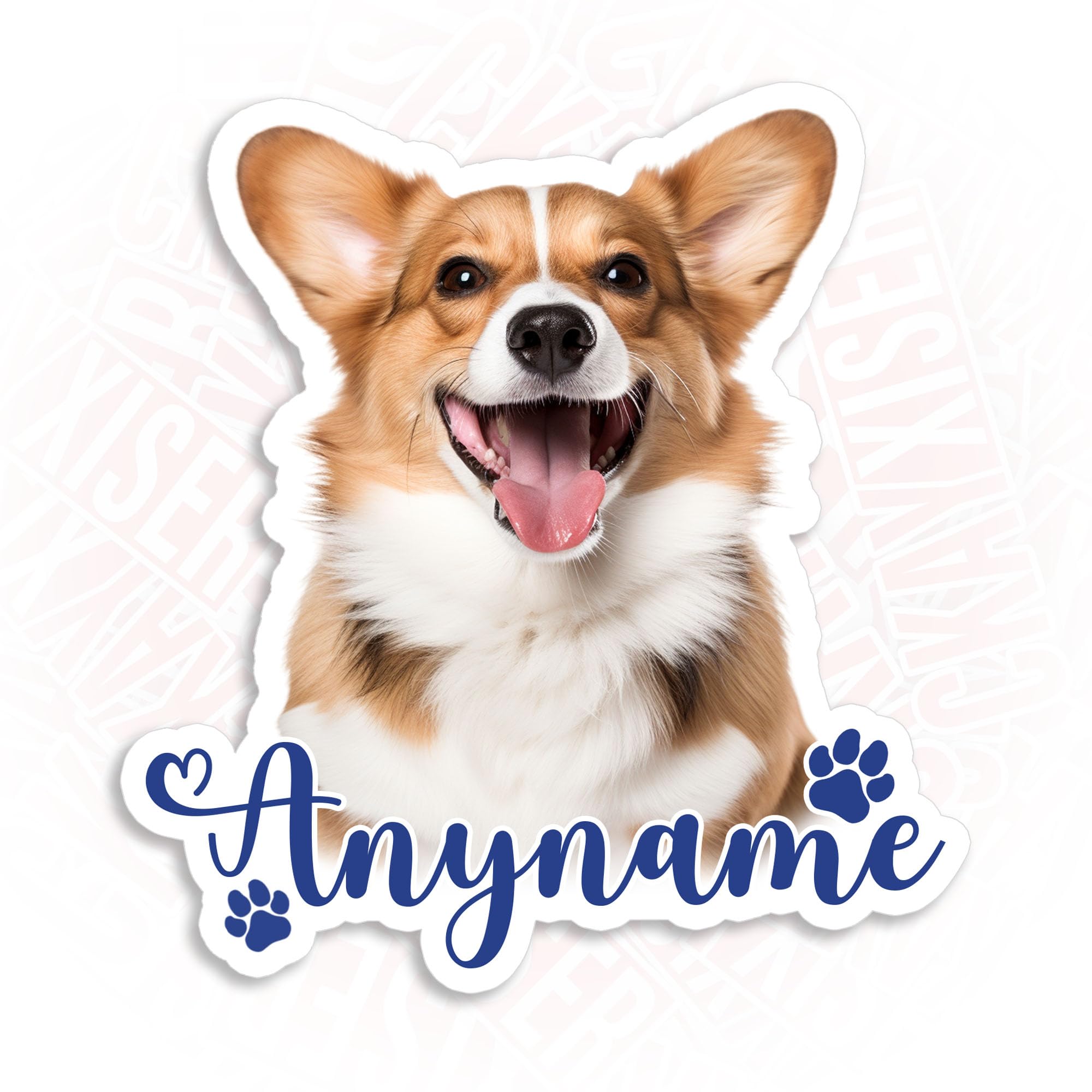 Custom Photo Pet Sticker Personalized Your Pet Photo Dog Cat Name Stickers Decal Waterproof Die-Cut Vinyl Laptop Water Bottle Sticker Funny Birthday