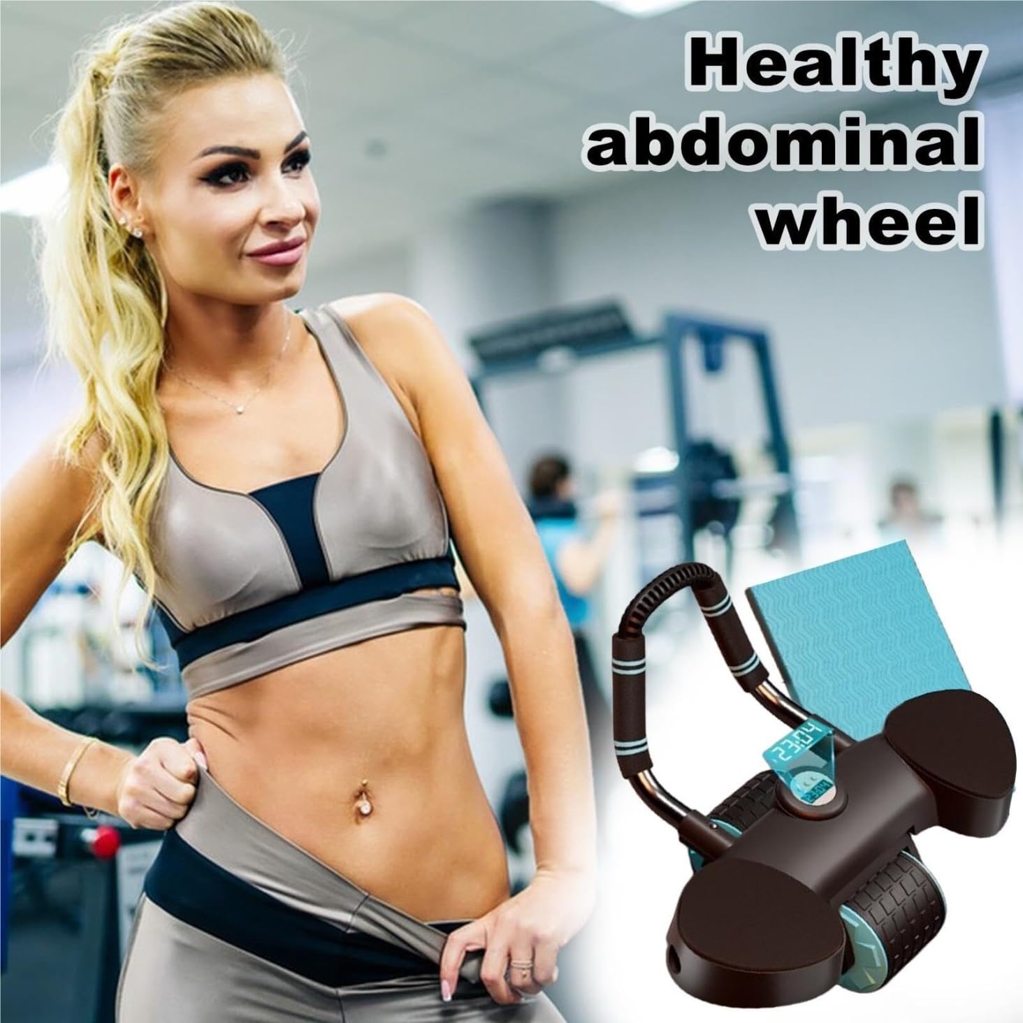 sprzęt fitness, Koło do ćwiczeń mięśni brzucha z automatycznym odrzutem o dużej wytrzymałości Ćwiczenia Sprzęt