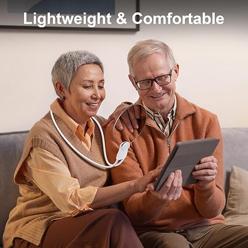 Miniatura 5 de QUEQIMU Lupa, lupa magnética desmontable 3 manos libres, lupa para adultos, personas mayores, lupa para leer (5.118 in, negro)