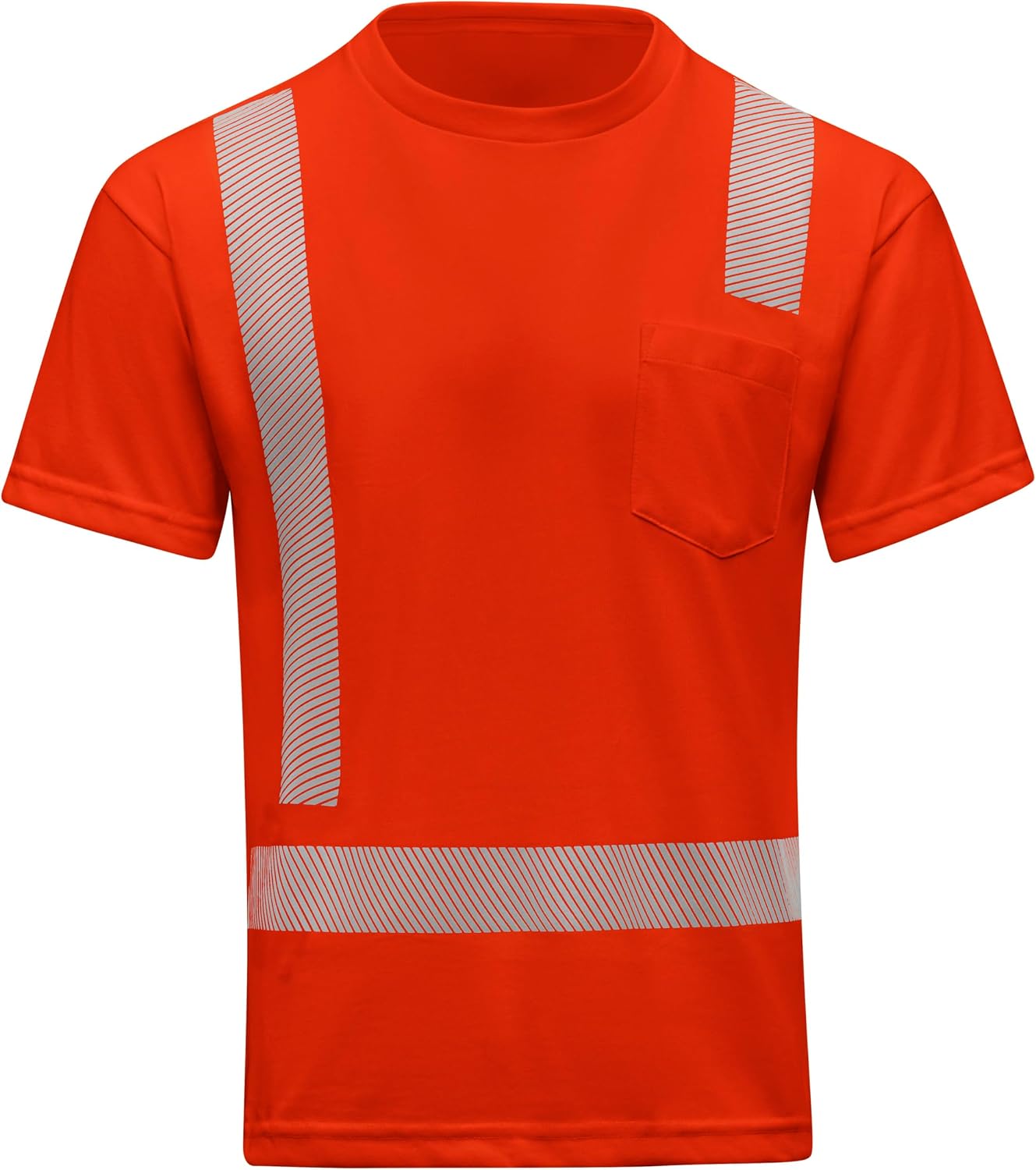 Red Kap Men's Hi-Visibility Short Sleeve Performance Core Pocket Tee, Type R, Class 2