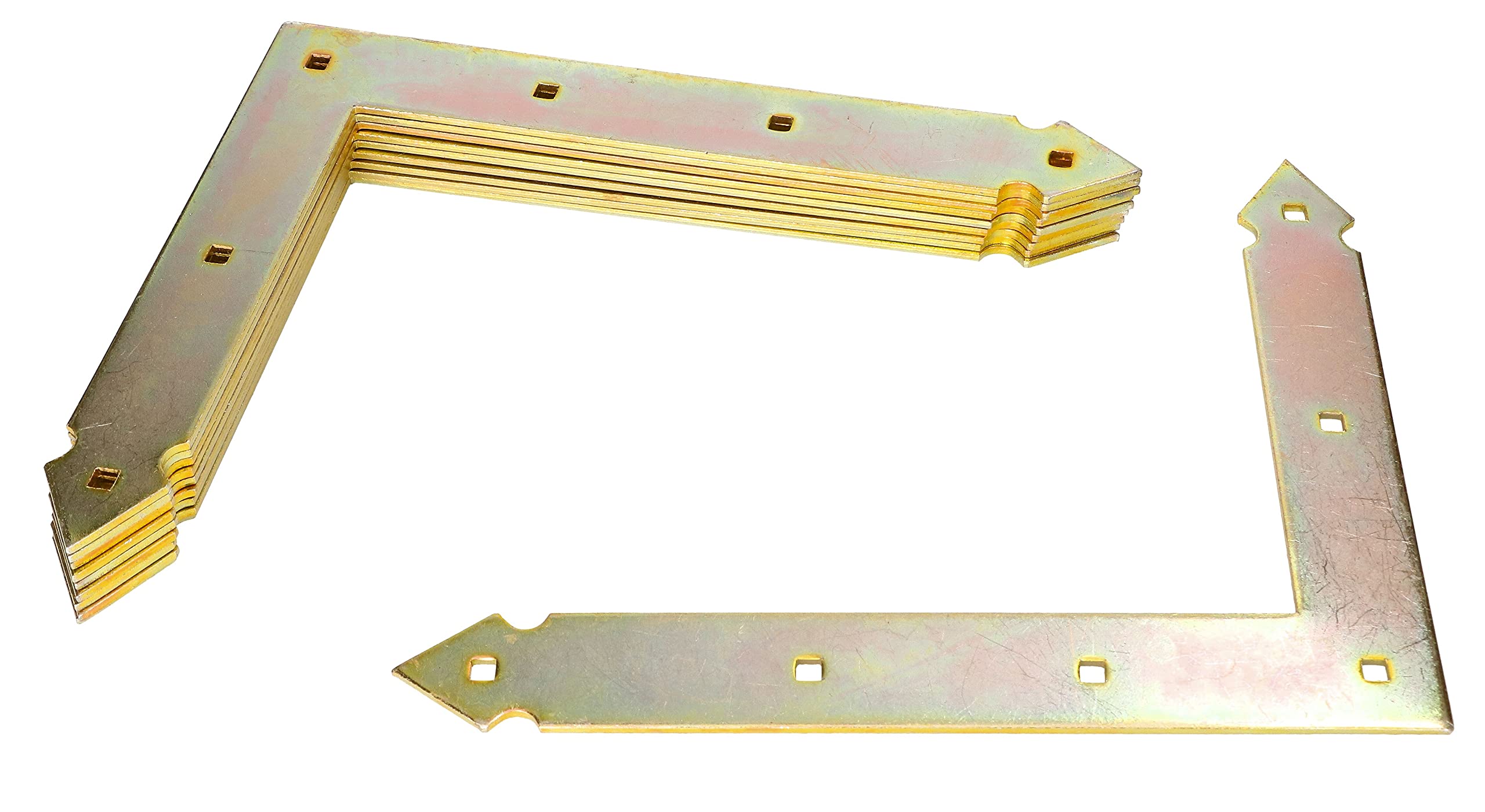 KOTARBAU® 10 x Placas de Esquina, Placas Planas en Forma de L, 270x210 Conector Angular, Conector de Esquina, Placa Perforada, Placas de reparación 90º, Conectores Planos, Pletinas, Soportes de Acero