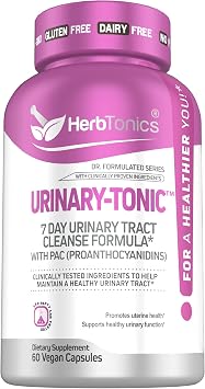 Herbtonics Fast Acting Urinary Tract Cleanse Treatment | Formula UTI with 36 mg PAC | Medical-Grade Cranberry Supplement for Urinary Tract Support 60 Count Pack of 1