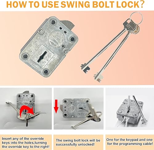 Miniatura 6 de WAH YUE HING Cerradura de teclado electrónico digital para cajas fuertes, reemplazo de bloqueo seguro para armas, bloqueo seguro de retardo de