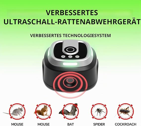 Ultrasonic Pest Repeller Indoor 4 Modes,360° Plug in Mouse Deterrent,120 M² Wide Range Rodent Deterrent Indoor,Mouseblocker for House,Attic,Garage,Warehouse Rvs repelente ultrasonico de plagas