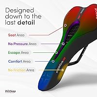Vista 4 de Wittkop Asiento de bicicleta I para hombres y mujeres, impermeable, con innovador asiento de bicicleta de 5 zonas Concept I para BMX, MTB y carretera