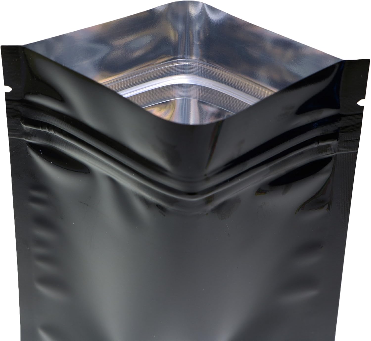 4CUSTOMPRINT Various Sizes & Colors Custom Packaging Bag with Logo,Resealable Mylar Bags for Food,Smell Proof Bags for Small Business (Black, 4.0“*6.0”-100pcs)