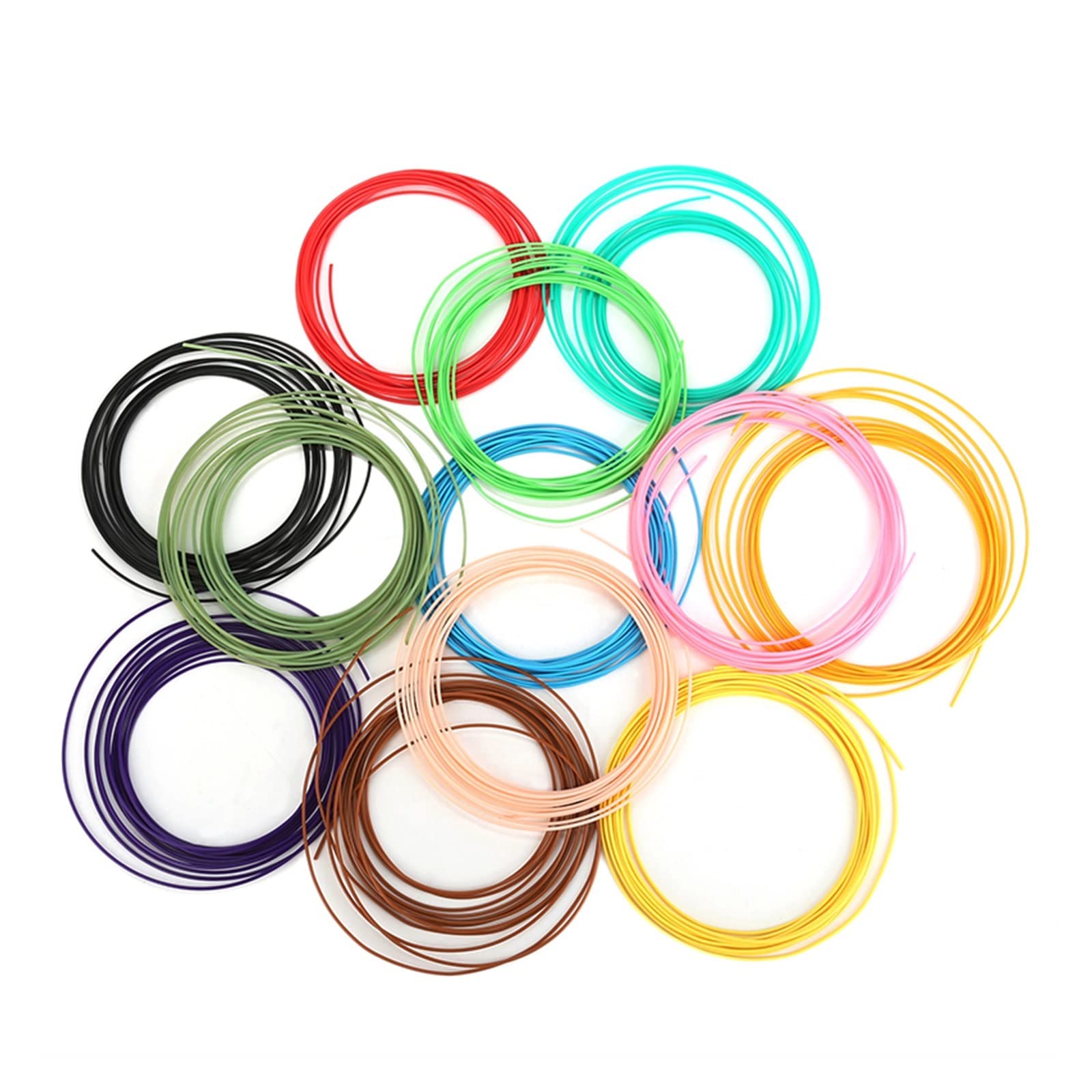 Recambios de Varillas de filamento PLA ABS for bolígrafo 3D Material de bolígrafo de impresión 3D 9M/50M/100M/200M filamento de 1,75mm sin Olor for lápiz 3D Lucky (Color : PLA 200M)
