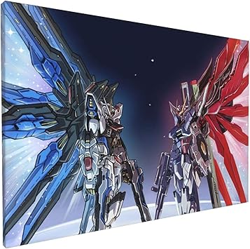 Amazon Co Jp 機動戦士ガンダム 閃光のハサウェイ ポスター アートパネル キャンバスプリント 壁の装飾 現代ポップアート玄関 枠張り 壁掛け インテリア絵画 部屋装飾 ポスター おしゃれ アートボード 壁掛け ソファの背景絵画 枠付き 完成品 30x40cm枠付き