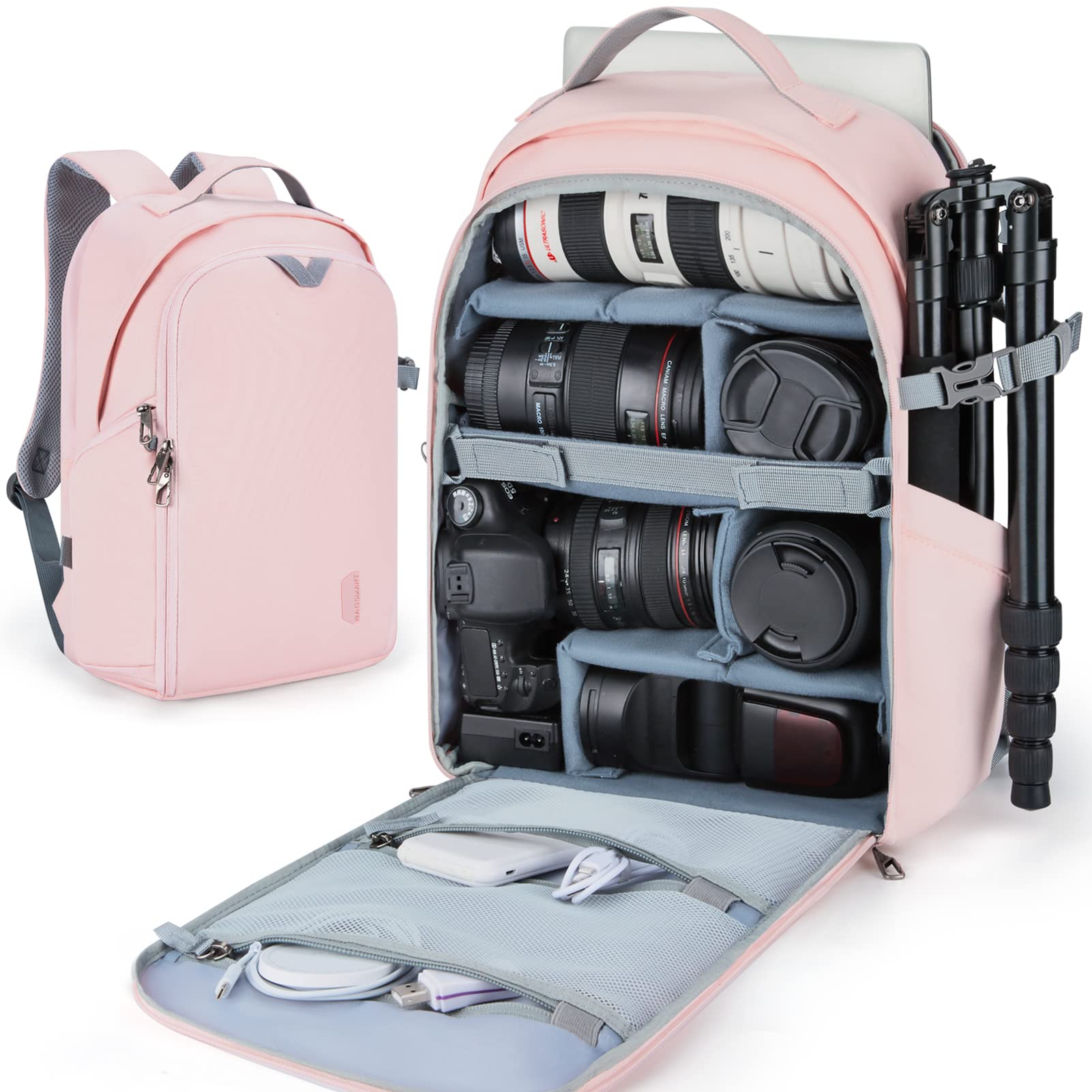 Camera Backpack,BAGSMART DSLR SLR Camera Bag Backpack Fits 15.6 Inch Laptop,Anti-Theft Waterproof Ca