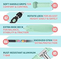 Vista 6 de BELEEV Patinete A1 para niños de 2 a 6 años, 3 ruedas para niños y niñas, ruedas iluminadas, altura ajustable, inclinación para conducir, cubierta