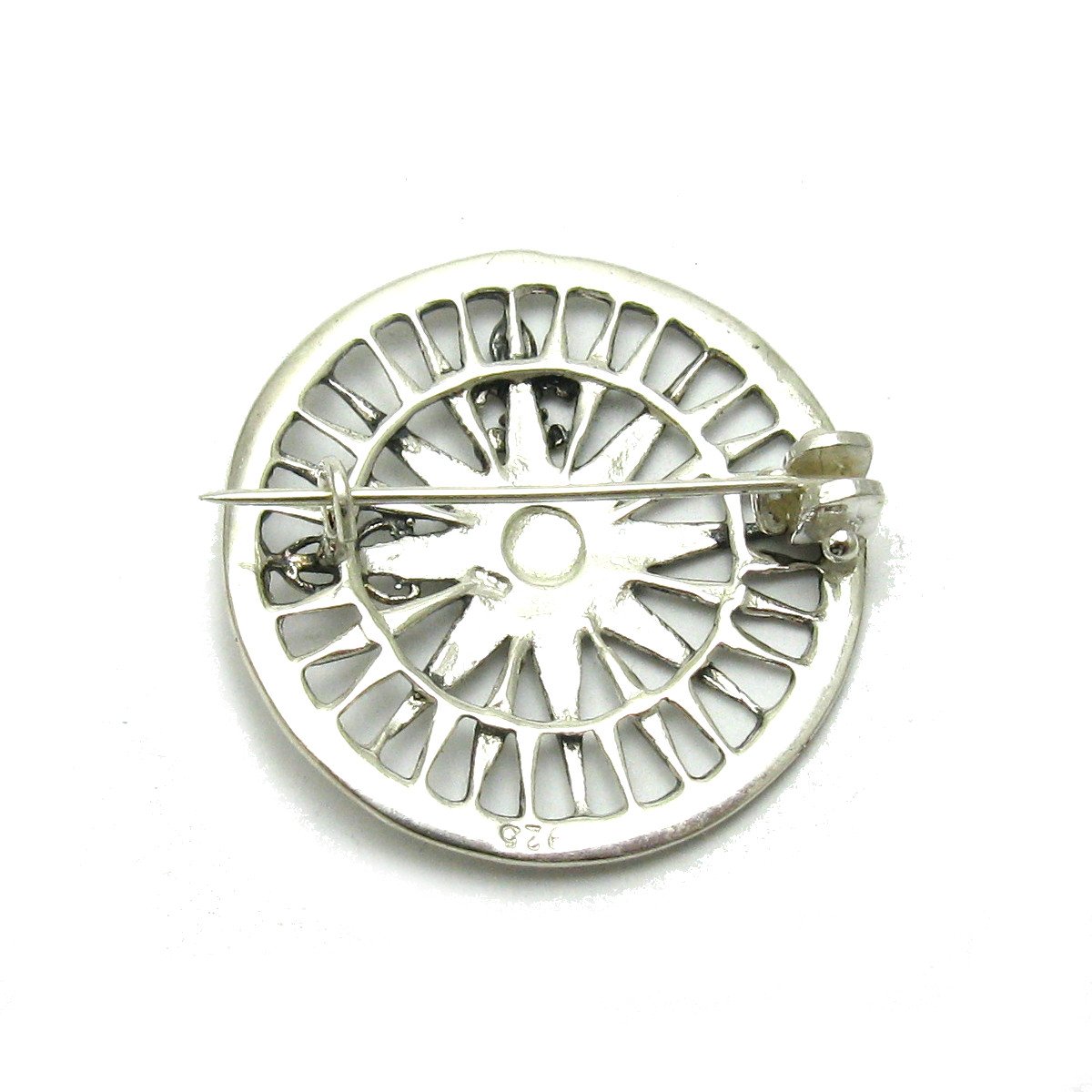 Sterling silber brosche kompass massiv 925 Empress