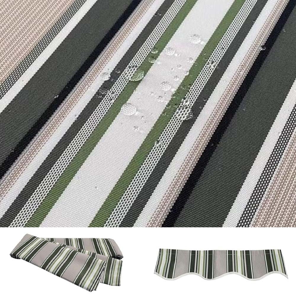 Store Banne Manuel Rétractable, Tissu De Rechange pour Auvent De Balcon 350x300cm, D'Auvent Extérieur Toile pour Porte-fenêtre, Toile pour Store Banne(Khaki,4x3.0m(13x10ft))