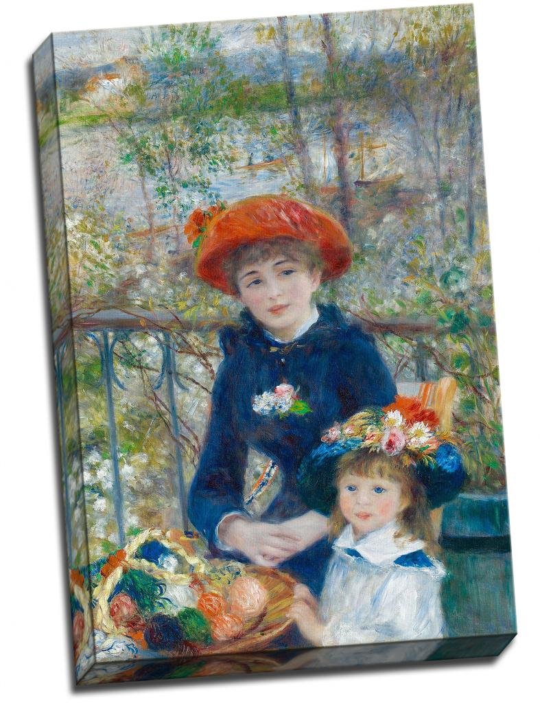 Renoir Canvas Two Sisters On The Terrace Print 24x16 Inches