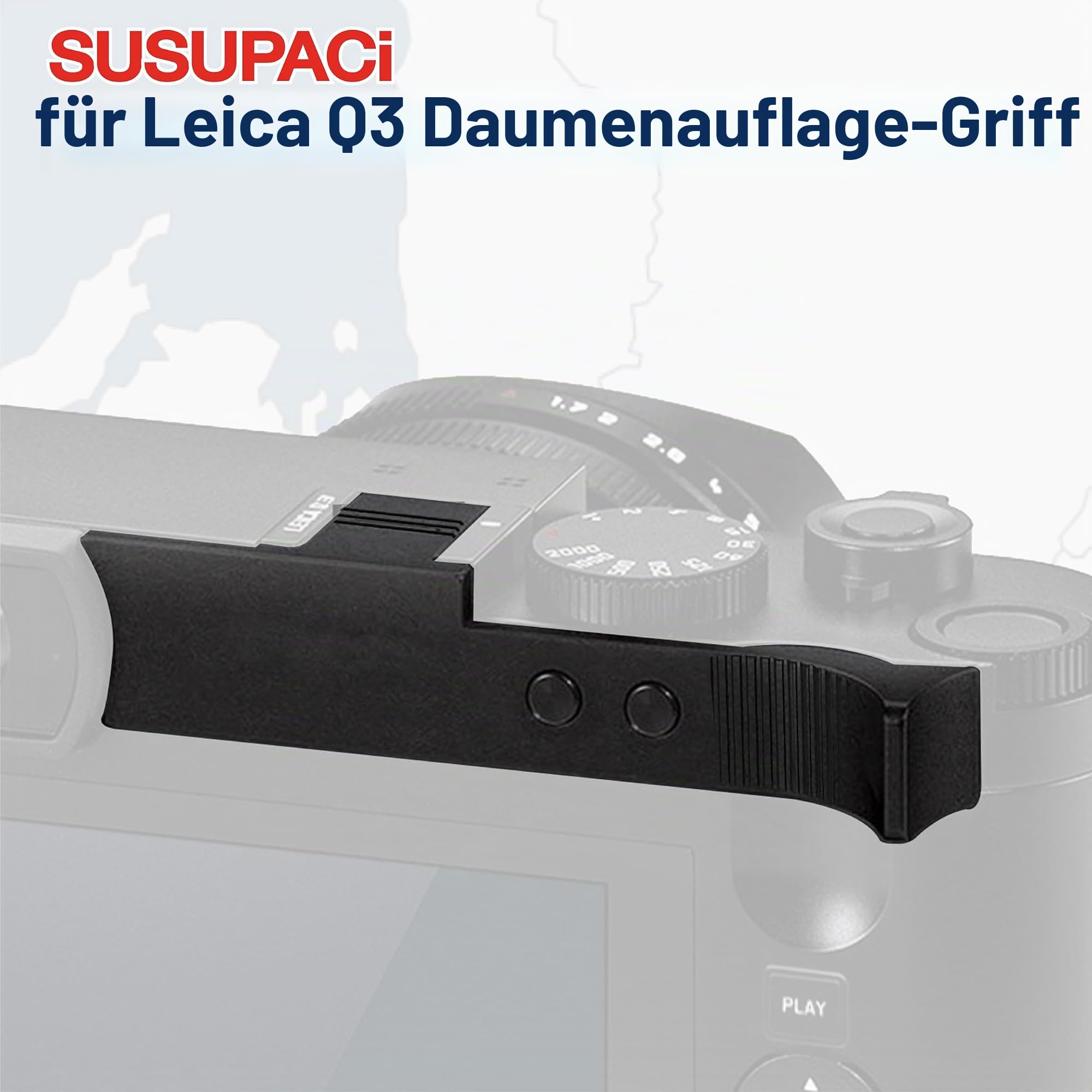 Daumengriff für Leica Q3 Kamera, Daumenstütze aus Aluminium, Rutschfester Handgriff mit Schutzfolie
