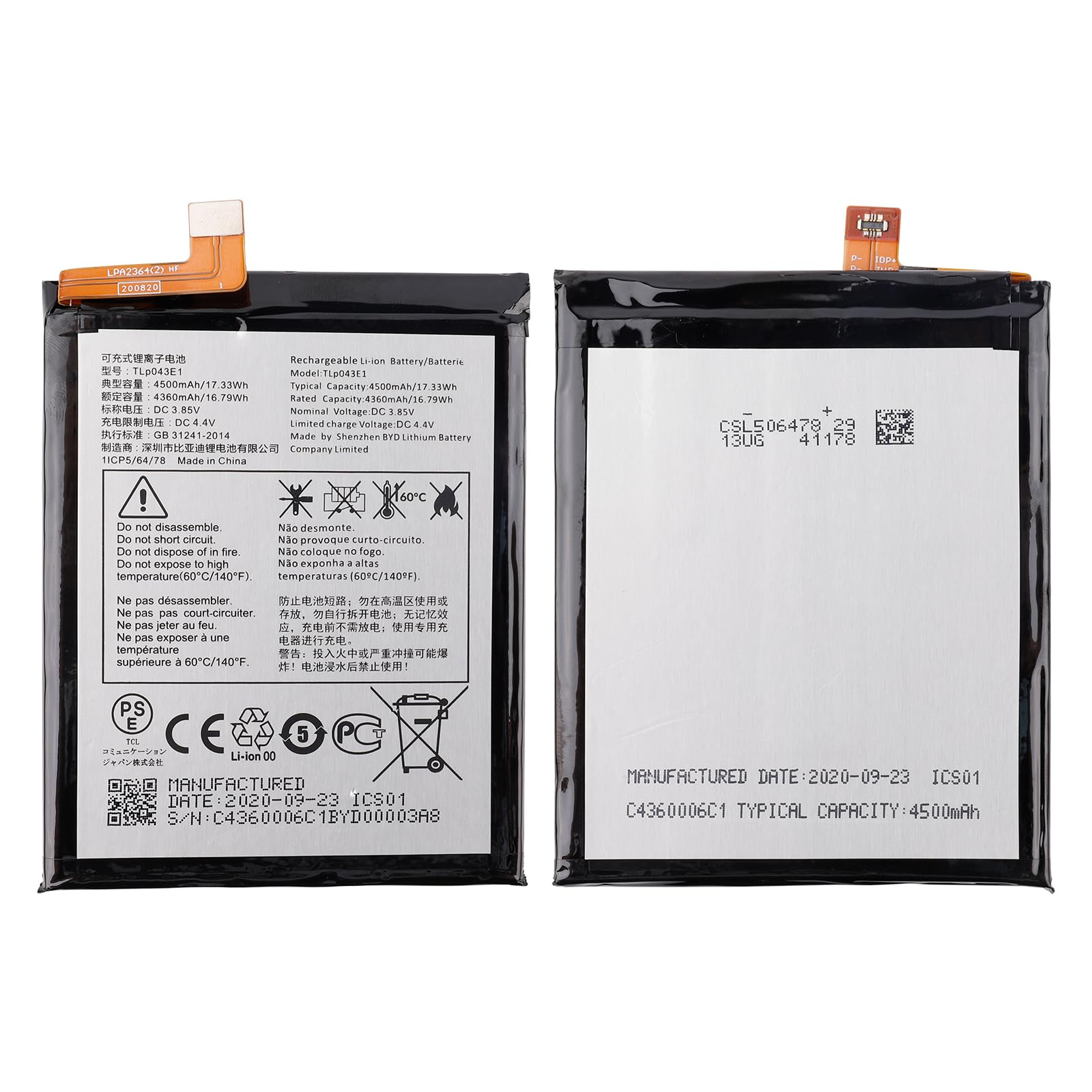 SwarKing Replacement Battery TLP043F1 Compatible with TCL 10 5G with Tools