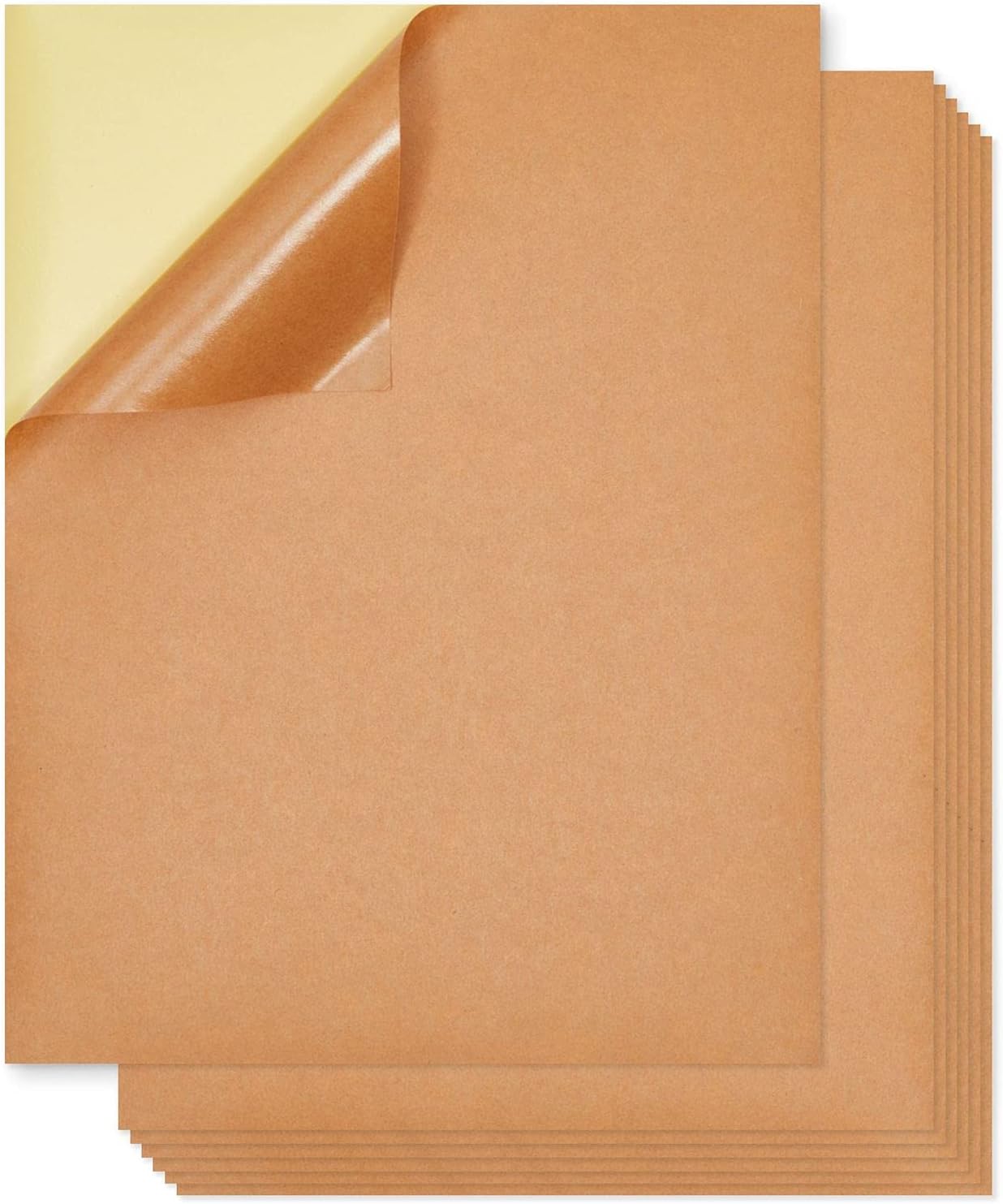 A4 Kraft Brown Printable Sticker Paper Self Adhesive Sheet Inkjet Laser