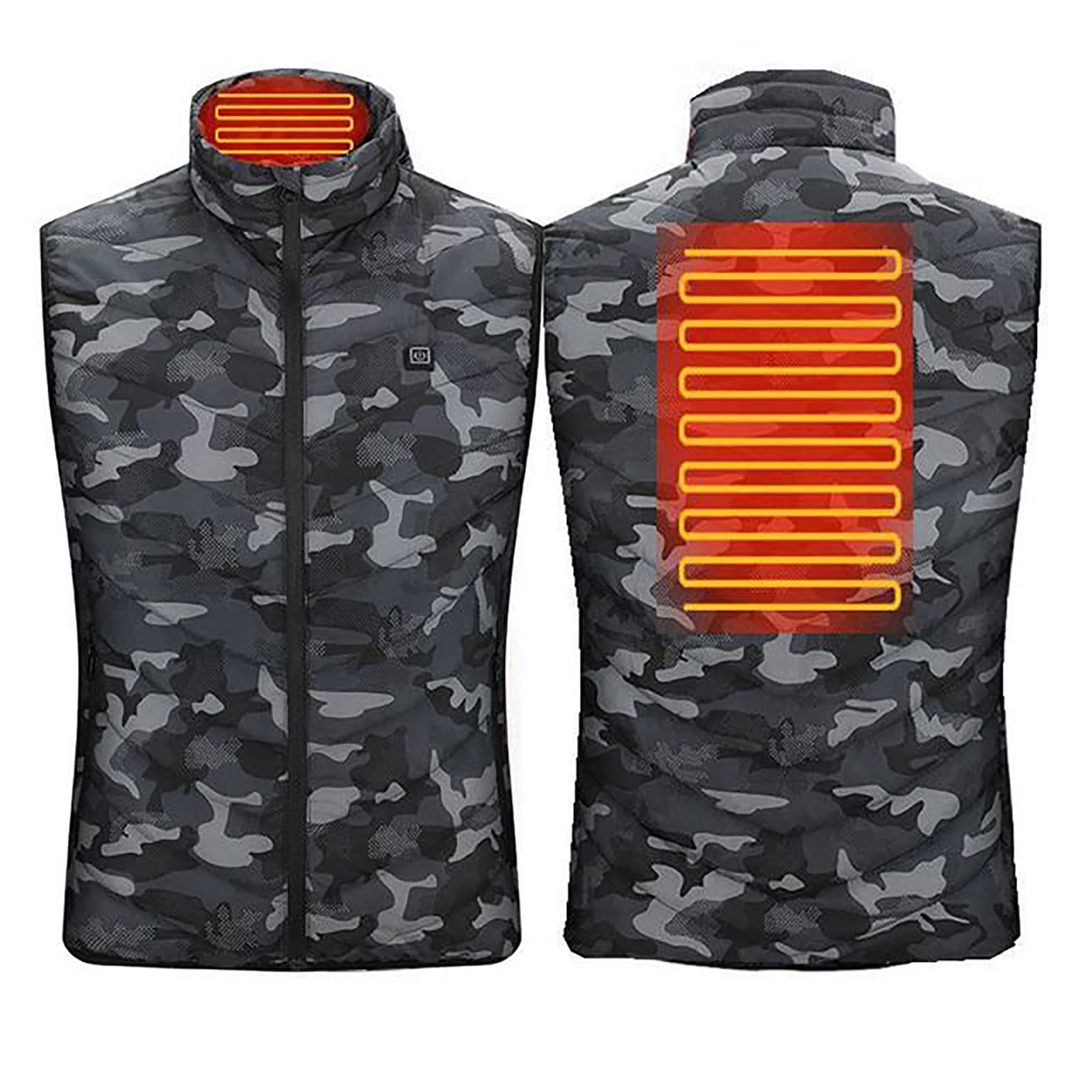 Chaqueta recargable lavable tipo chaleco eléctrico con calefacción USB ajustable para frío