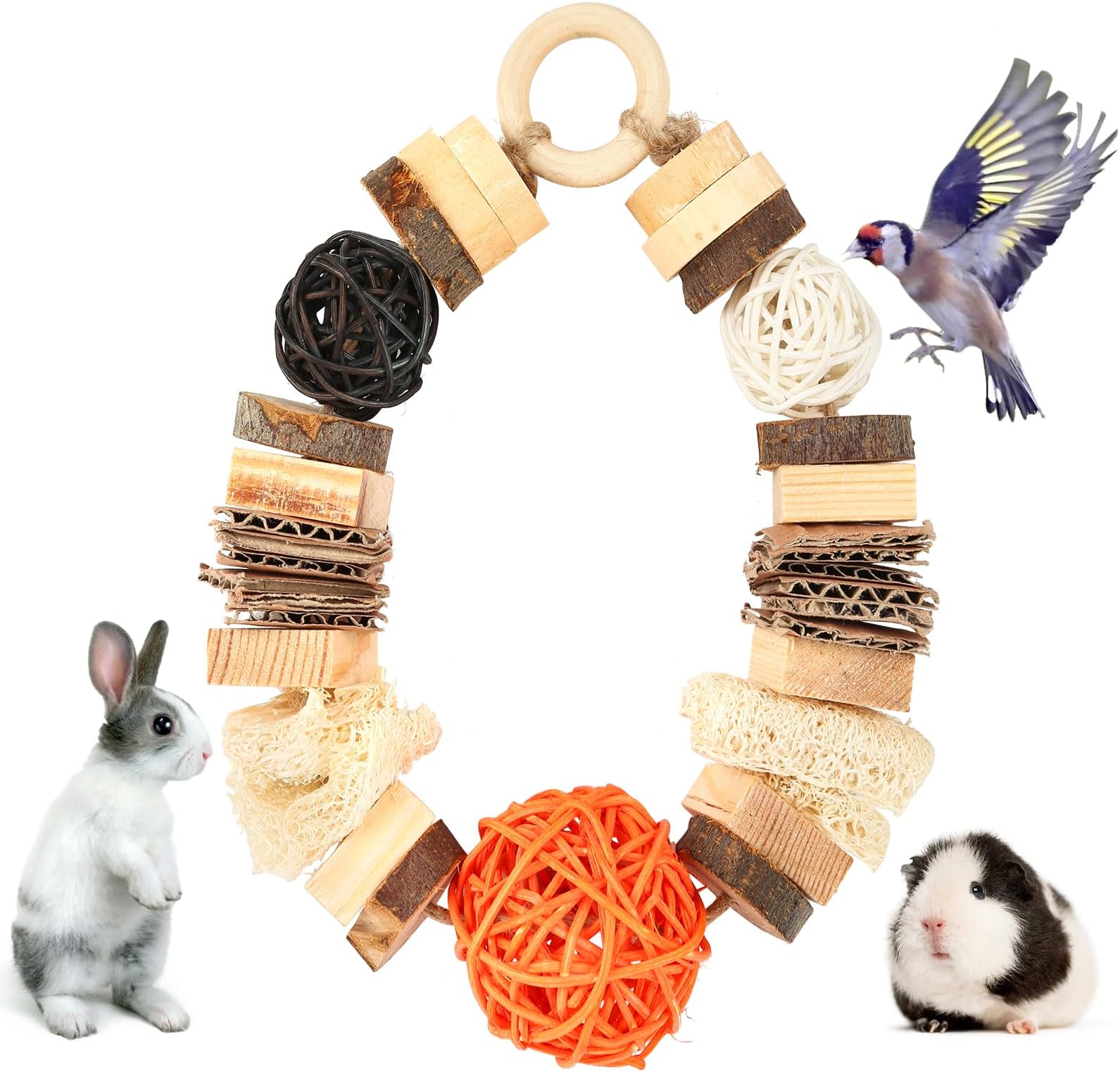 Bissap Rabbit Chew Toy, Bunny Cage Hanging Chew Toys and