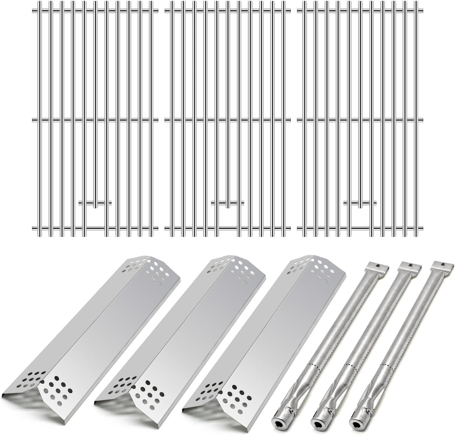 Grill Replacement Parts for Kitchenaid 720-0953 720-0787D 3 Burner Gas Grill, Grill Grates Heat Plates Grill Burner Kit for Kitchen Aid 720-0787D Home Depot, Kitchenaid 720-0953 Grill