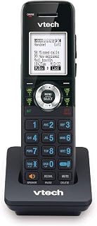 VTech AM18047 Cordless Accessory Handset for AM18447 4-Line Small Business Phone System - DECT 6.0, Full-Duplex Speakerphone, Caller ID, Expandable, Black