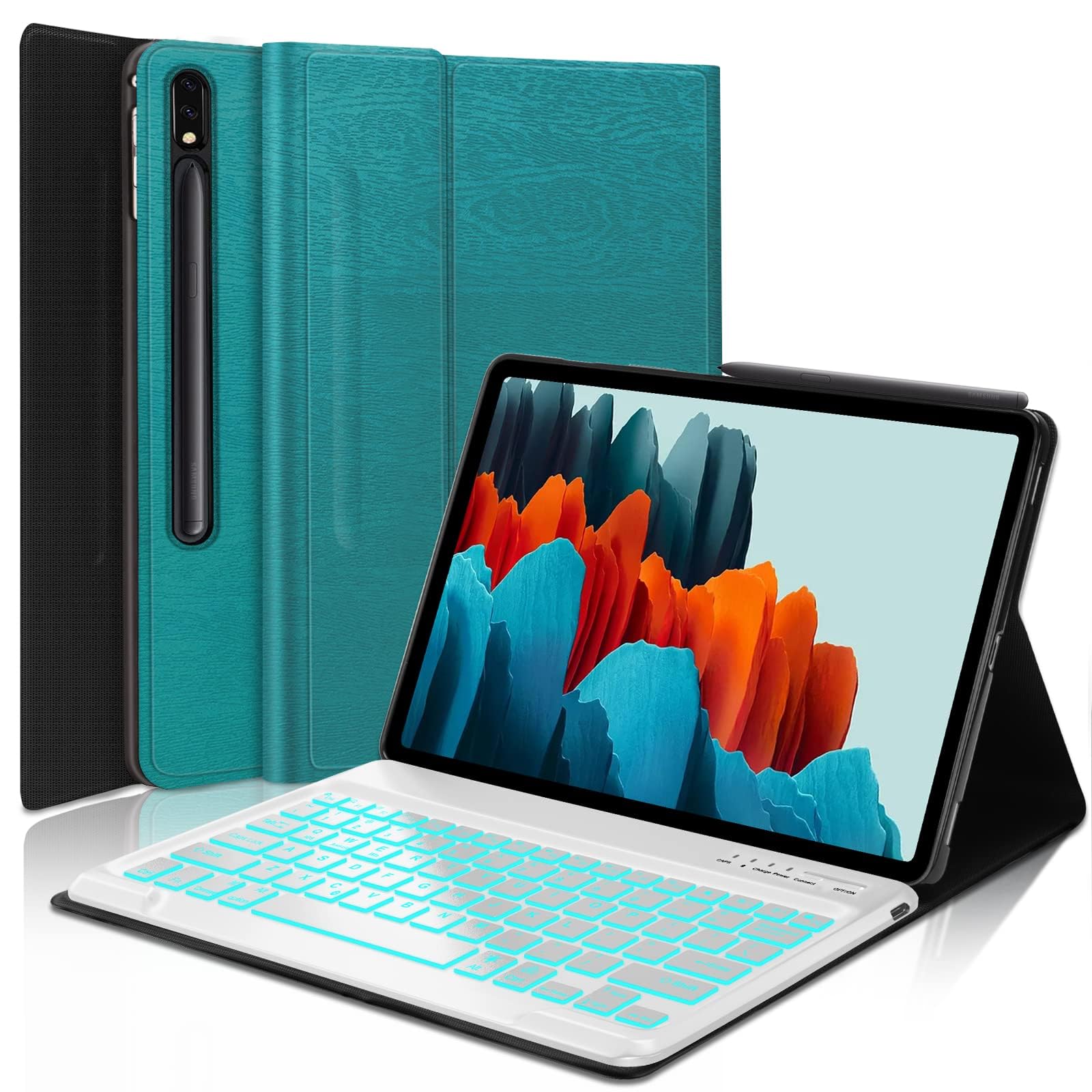 Amazon.com: for Samsung Galaxy Tab S8+/S7 FE/S7 Plus Keyboard Case
