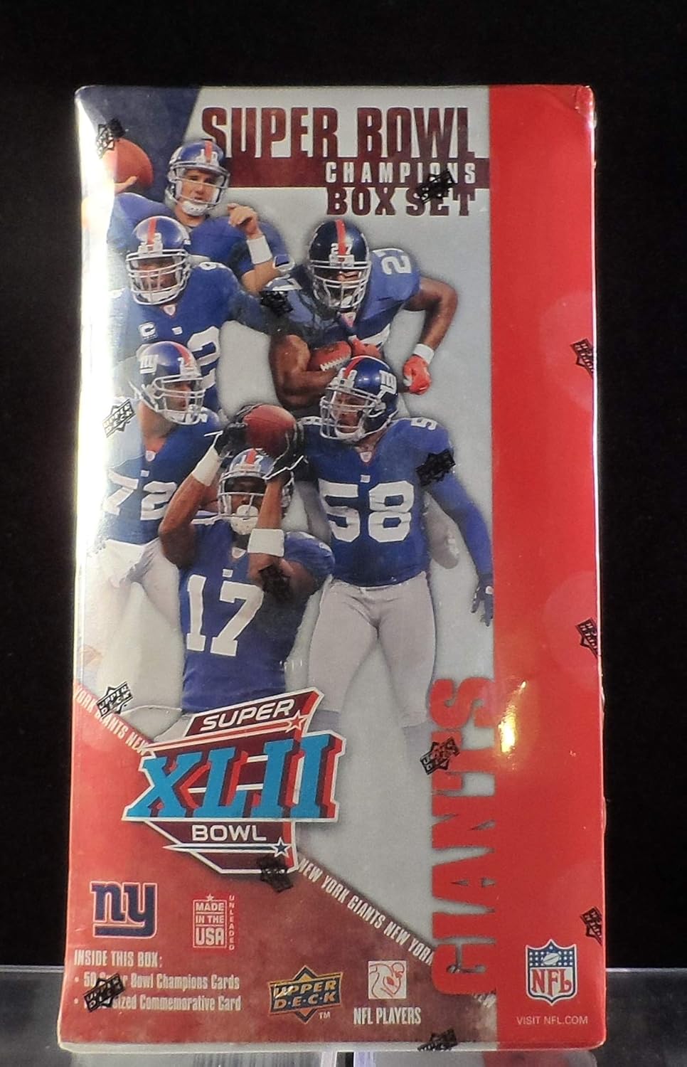 New York Giants Super Bowl XLII Champions Upper Deck Commemorative Box Set