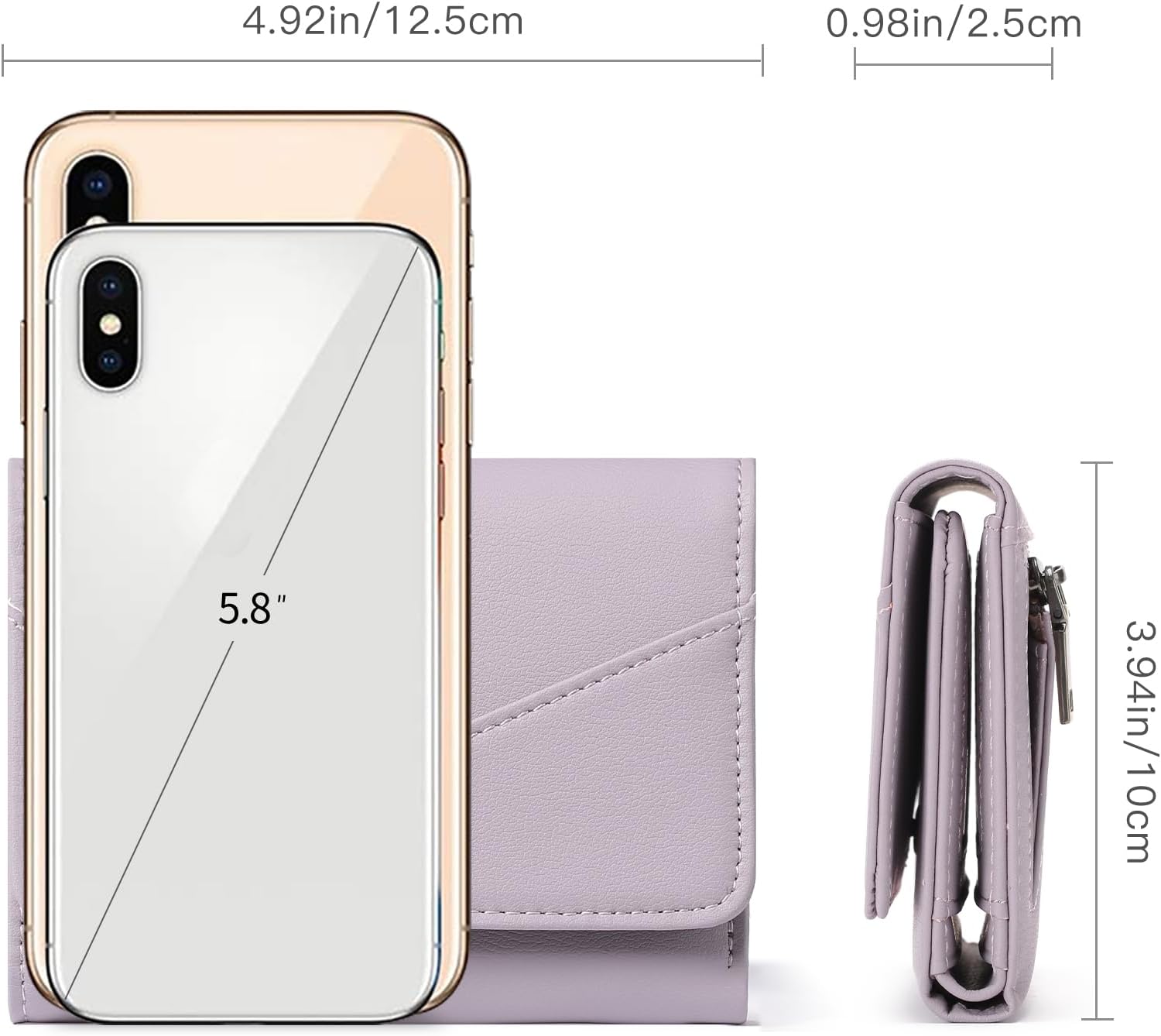 GAEKEAO Small Wallets for Women Leather RFID Blocking Trifold Ladies Wallets Credit Card Holder with Zipper Coin Pocket - Image 4