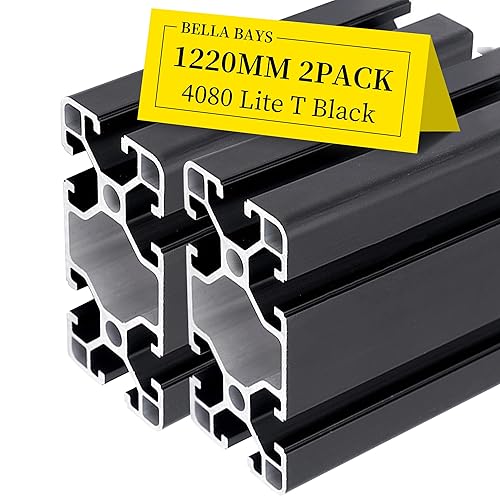 Miniatura 26 de BELLA BAYS 2 unids 19.69 pulgadas 19.685 in 4080 T Ranura perfil de extrusión de aluminio estándar europeo anodizado plata anodizado marco guía