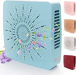 Purificador de ar portátil 4 em 1, filtro HEPA, aroma, ionizador e mini ventilador – Purificador de ar de mesa USB-C para fumaça, pólen, pelos e odores – 5 cores para quarto, escritório, bebê, animais