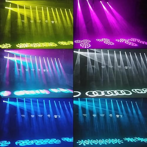 Miniatura 7 de Topteng 124 Cabeza móvil 120W 8Gobo Iluminación de escenario RGBW LED DJ DMX Beam Bar Luz de fiesta 911 canales Activado por sonido Luces DJ para