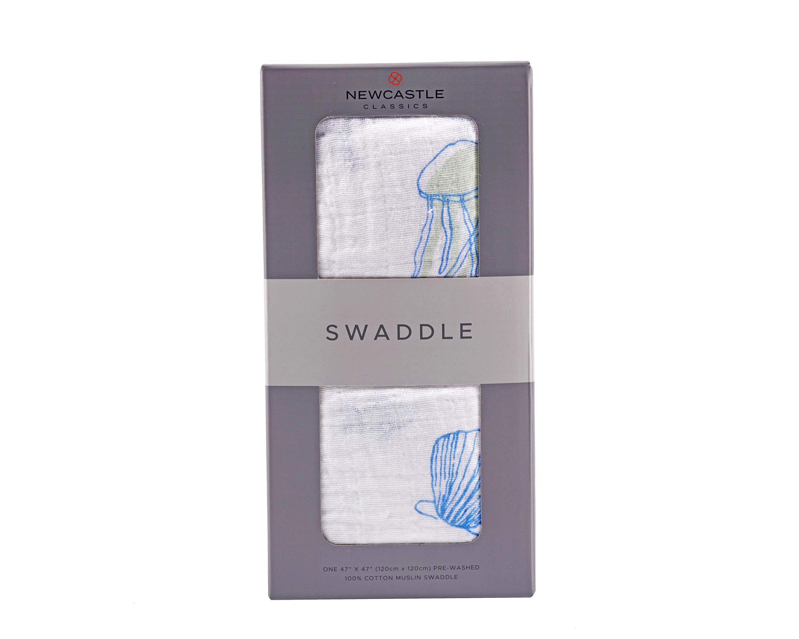 Newcastle Classics(ニューキャッスルクラシックス) スワドル コットンモスリン【日本正規品】おくるみ ふんわり柔らか 毛布 出産祝い Ocean friends 0か月~ NC-SC414