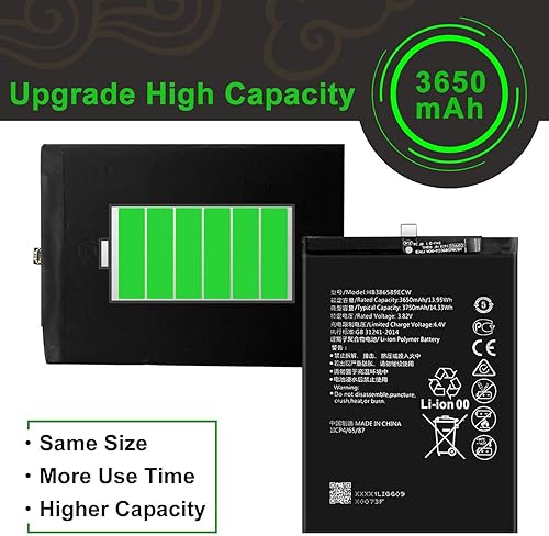 Miniatura 4 de WUHAO Batería de repuesto para Huawei Mate 20 Lite HB386589ECW, para Mate 20 Lite SNE-LX3 SNE-LX1, Nova 3 PAR-LX9, Honor 8X JSN-L21 JSN-L22 JSN-L23