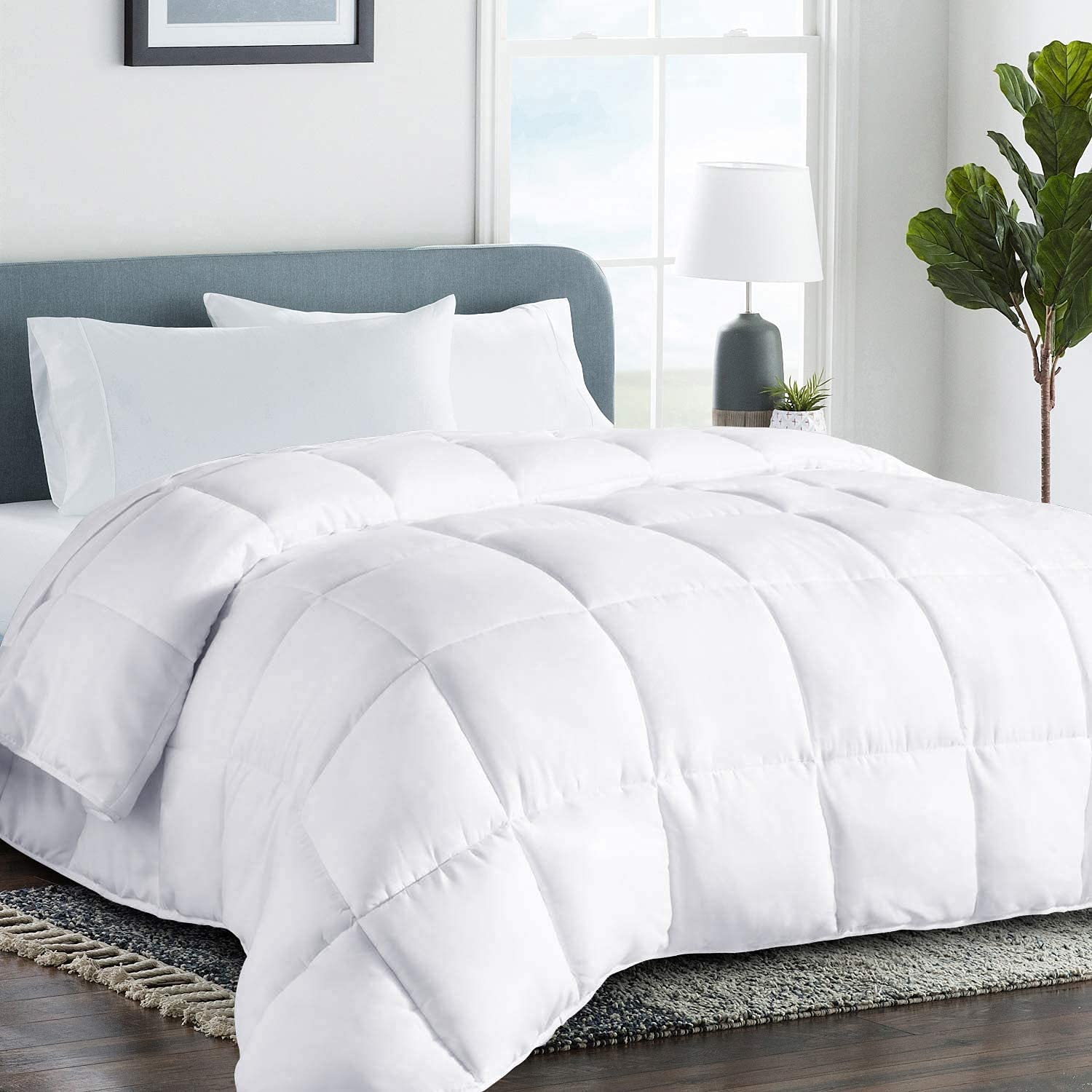Photo 1 of COHOME Oversized King 2100 Series Cooling Comforter Down Alternative Quilted Duvet Insert with Corner Tabs All-Season - Luxury Hotel Comforter - Breathable - Reversible - Machine Washable - White Oversized King?98x116? White