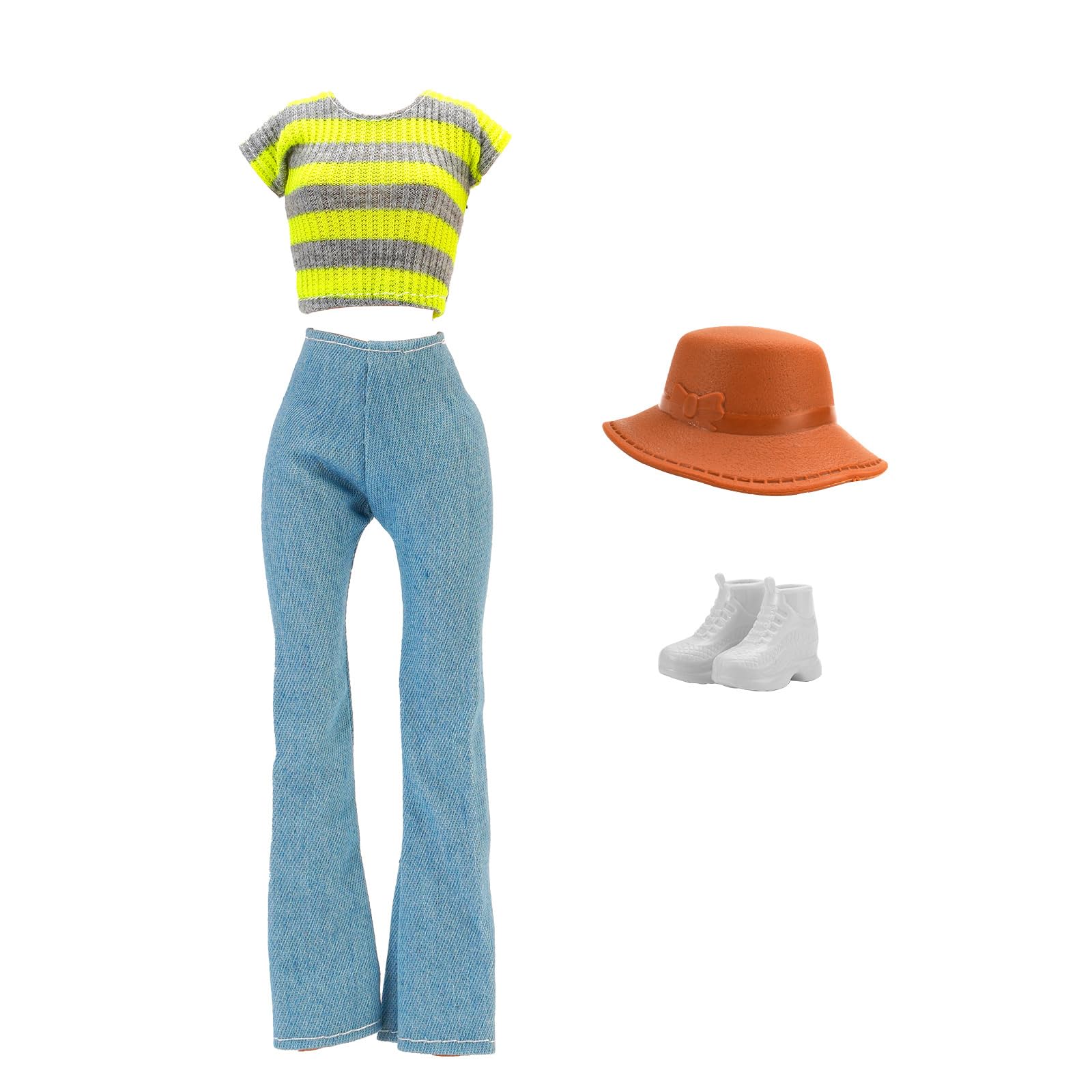 Lance Home® Coffret 5 Ensembles Vêtements D'Automne Pour Poupées 29cm - Robes, Pantalons, Chaussures, Sac Et Chapeau Mode - Cadeau Parfait Pour Filles