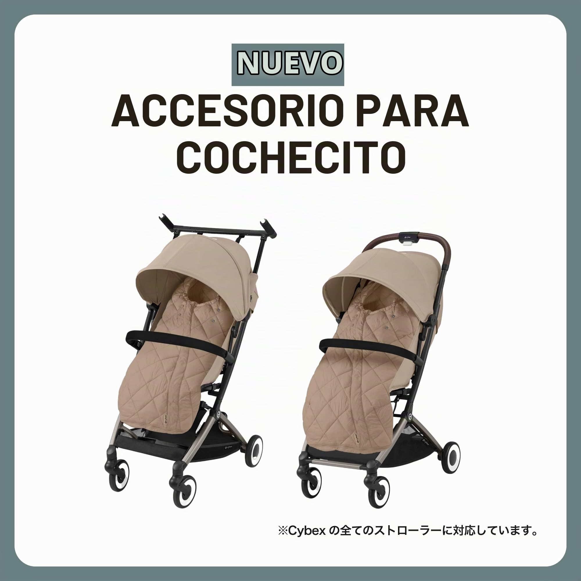 CYBEX Gold Saco cubrepiés Snøgga 2, Para cochecito de bebé, Para niños de 6 meses a 3 años, TOG 4, Moon Black (Negro)