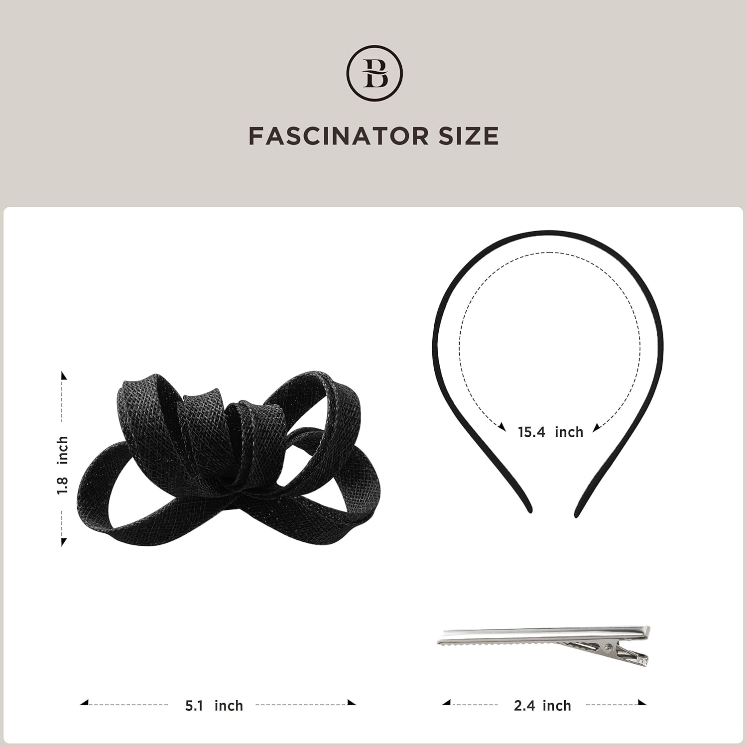 BABEYOND Fascinator Headband for Women - Tea Party Kentucky Bow Headband Derby Bridal Wedding Daily Headpiece with Hair Clip - Image 7