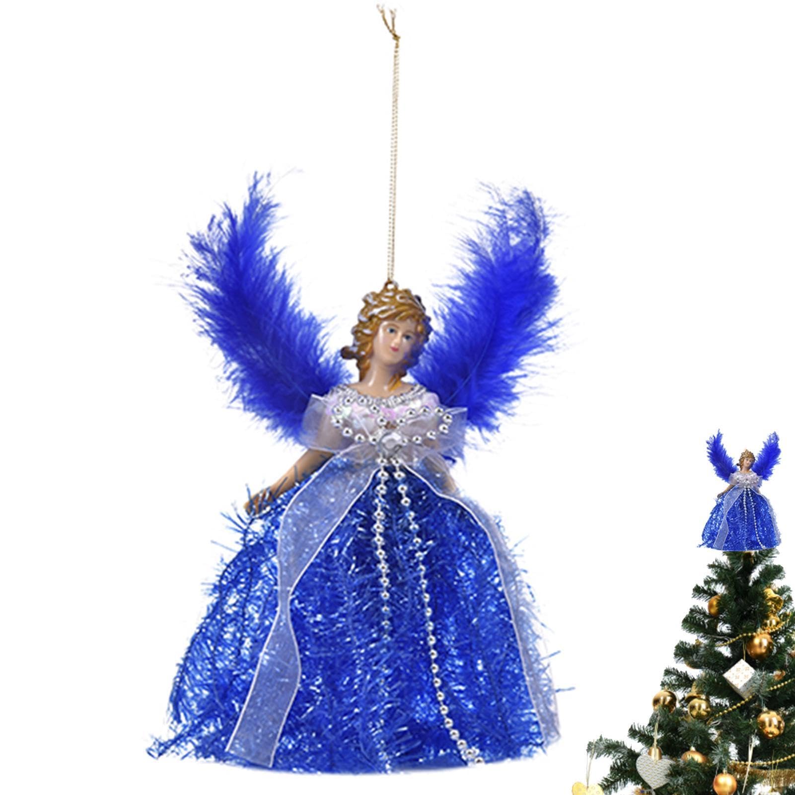 Christmas Angels for Tree | for Christmas Tree, Angel Doll Christmas Ornaments - Angel Pendant with Wings Ornaments for Christmas Tree, Tree Topper Decorations