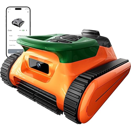 Cordless Robotic Pool Cleaner -Pool Vacuum 180W Brushless Motor, 45,000Pa Suction, Wall Climbing, Sonar Navigation, 3 Modes Automatic Pool Robot for Inground & Above-Ground Pools Up to 2150 Sq. Ft.