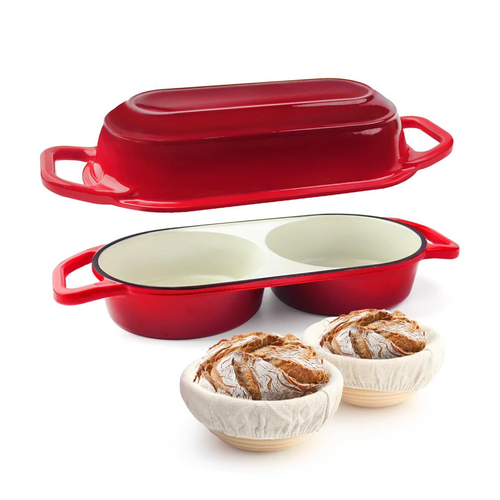 YONILL Mini Double Dutch Oven for Sourdough Bread Baking Kit