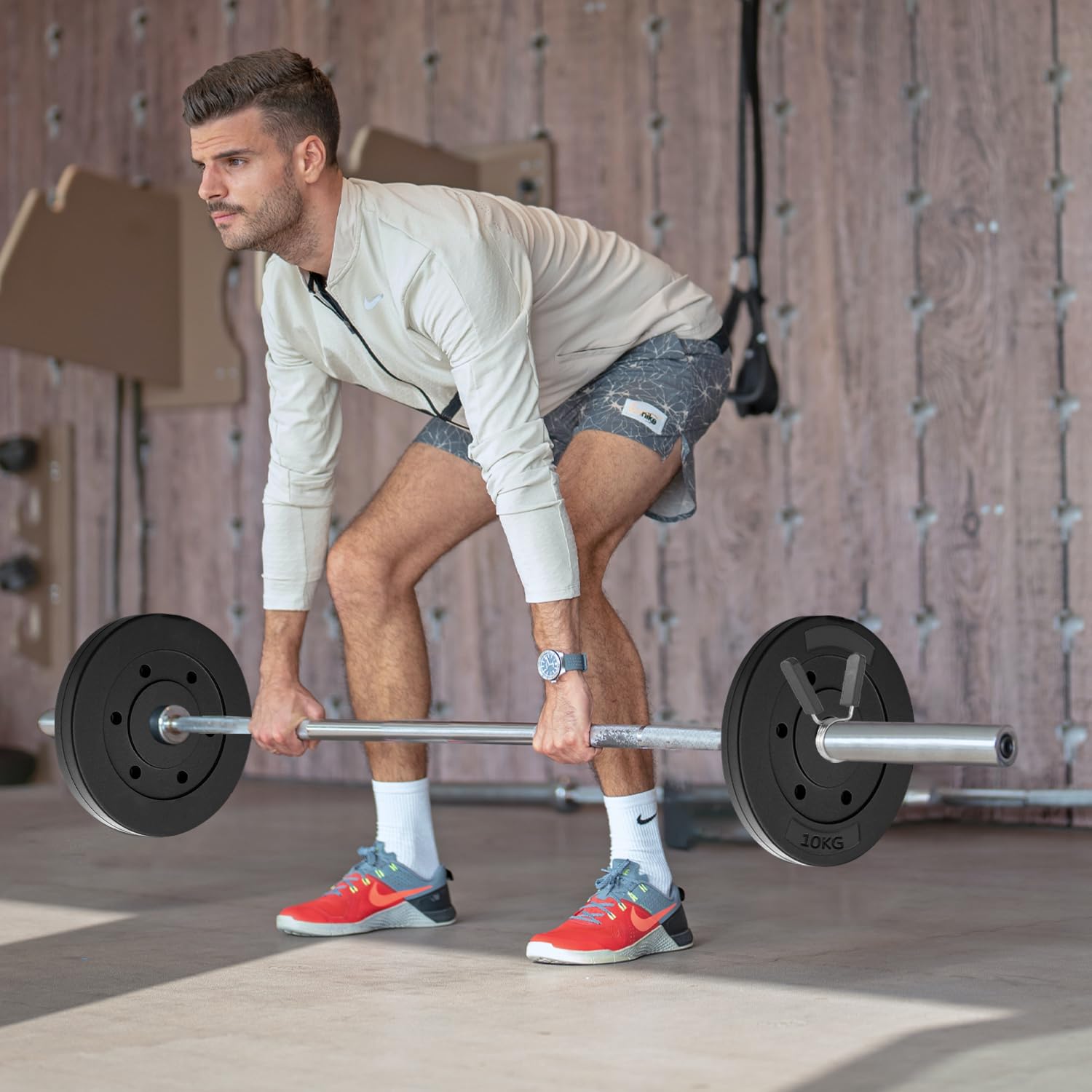 Set Bilanciere E Piastre Pesi Marcel - 26kg O 60kg, Bilanciere Cromato 30mm - Foto 4