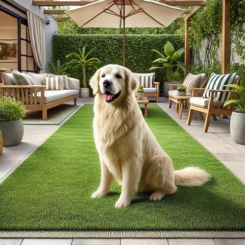 Miniatura 4 de MSI Alfombra de césped artificial de 1.496 in de grosor para exteriores, césped artificial para perros, césped artificial, césped para mascotas,