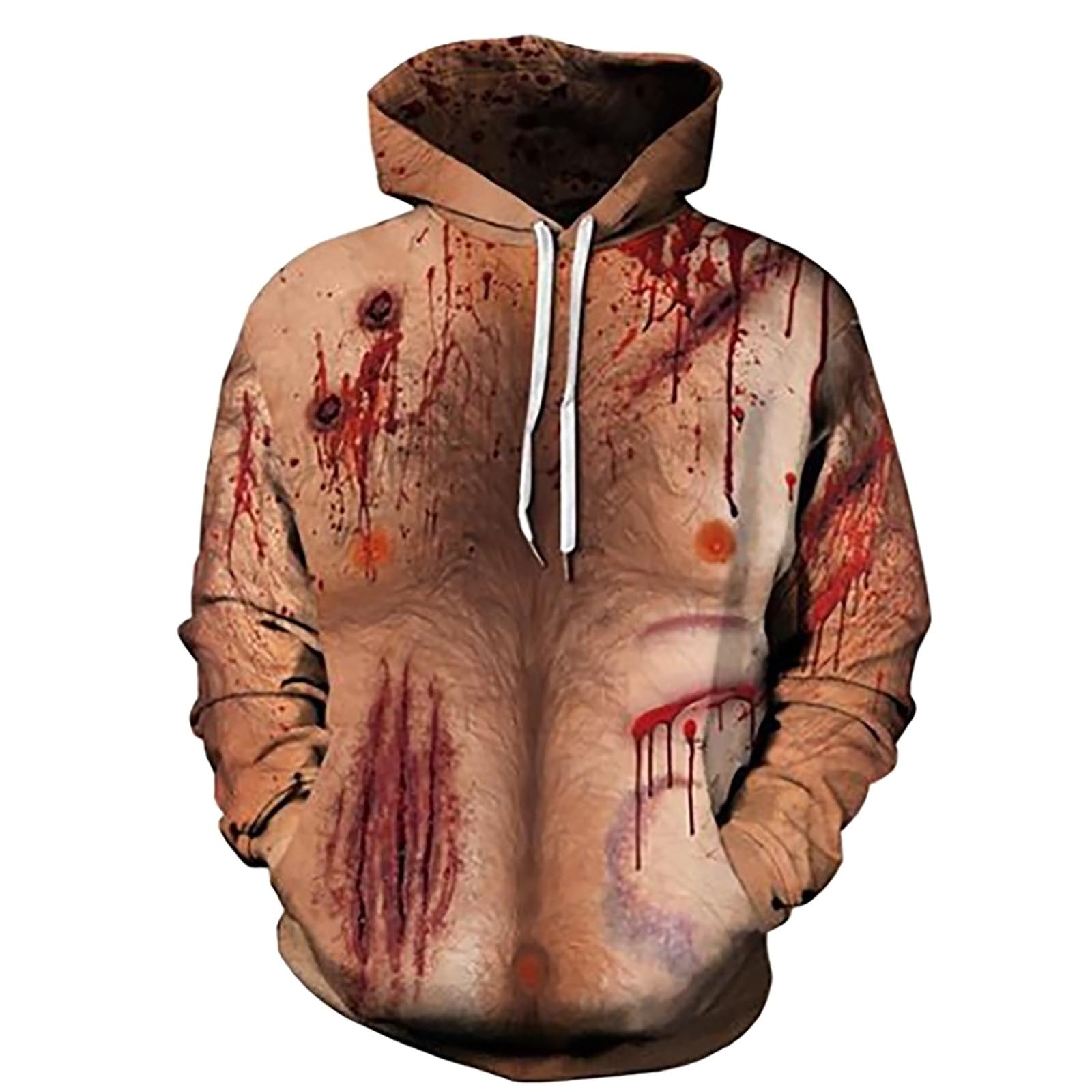 Sweat à capuche d'hiver homme pull molleton Halloween - 4