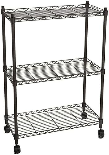 Estantes de carro rodante con ruedas y marco de metal resistente