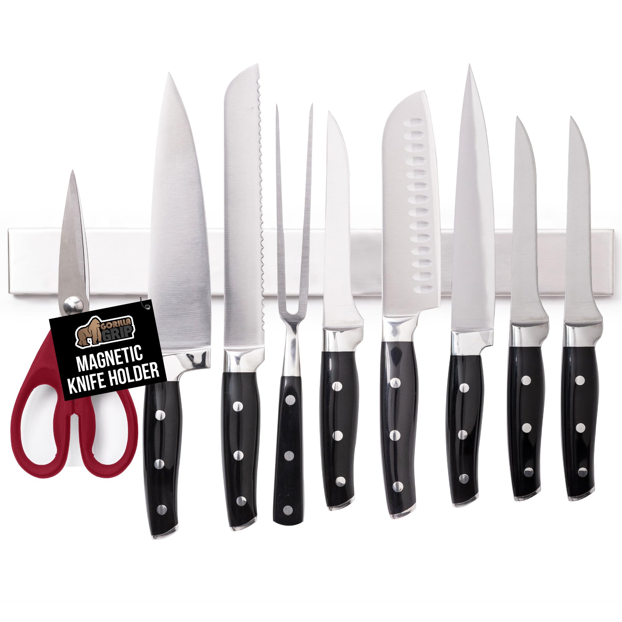 Gorilla Grip Magnetic Knife Strip - Stainless Steel -1