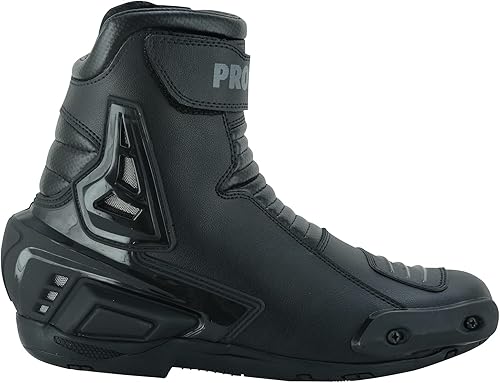 Miniatura 3 de PROFIRST Botas de cuero para motocicleta, impermeables, con suela de goma, Original YKK Zip TPO, zapatos de protección TPO, tobillo corto, zapatos