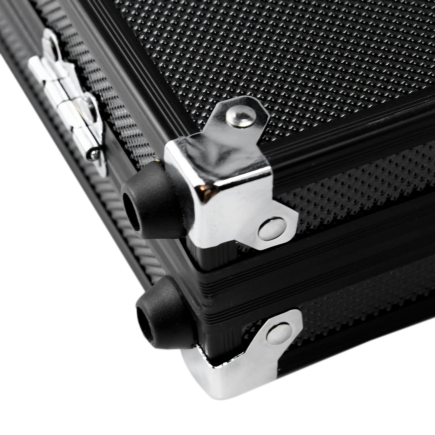 Mallette de Poker 500 Jetons Laser Coffret de Poker Poker Set Jetons de Poker avec 2X Jeux de Poker, 3X Bouton Dealer, 5X dés, Mallette en Aluminium avec 2 clés - Noir