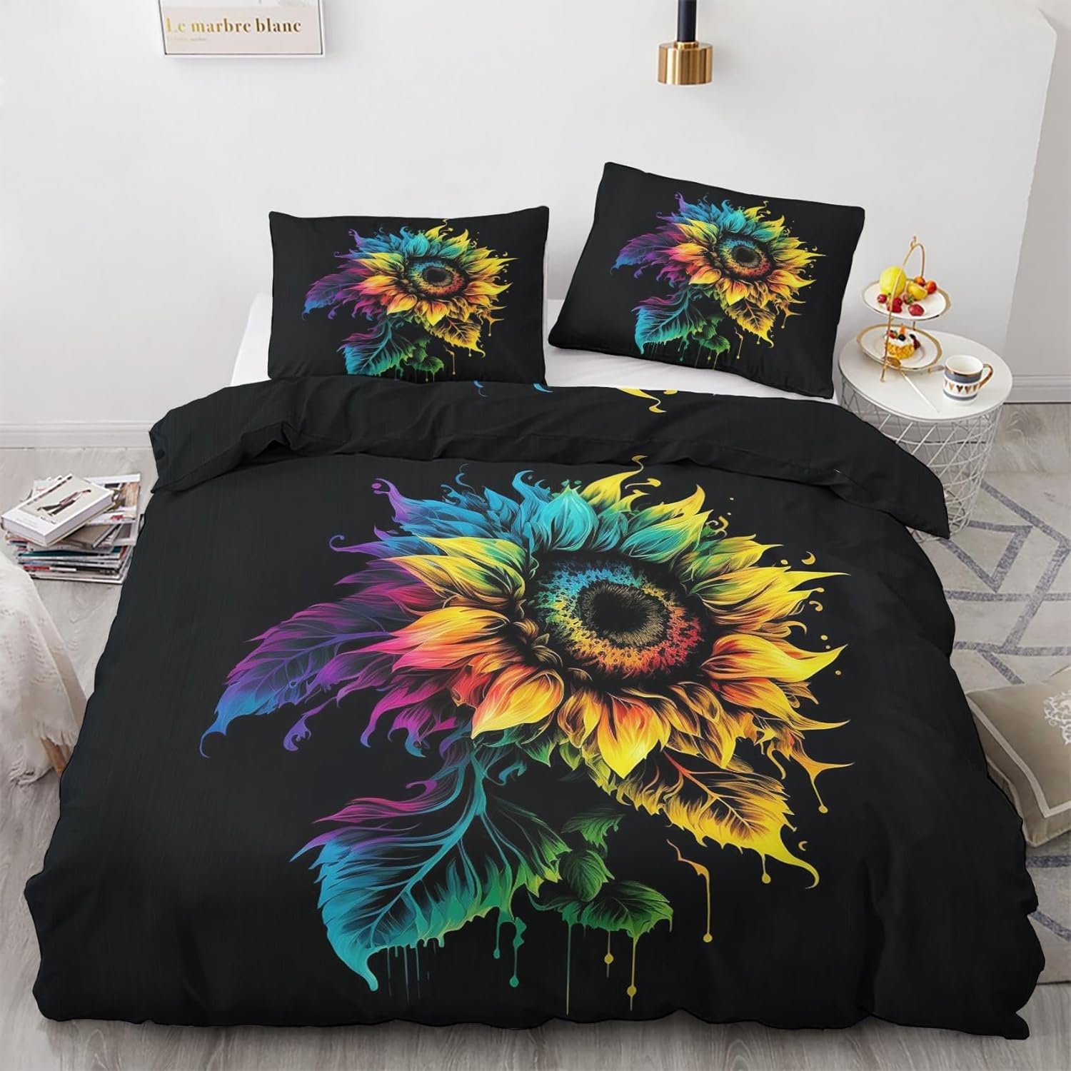 Beddengoed 160 x 200 cm, omkeerbaar, beddengoedset met